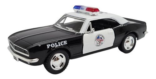 Miniatura Chevrolet Camaro 1967 Z28 Policia Preto Metal 1:37