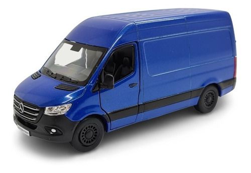 Miniatura Mercedes Benz Sprinter Furgão Azul Metal 1:48