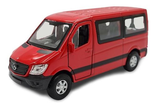 Miniatura Mercedes Benz Sprinter Vermelho Metal 1:38