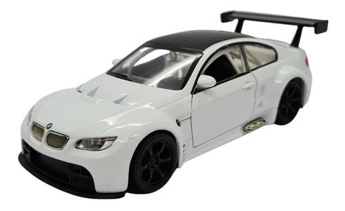 Miniatura Bmw M3 Gt2 2009 Branco Metal 1:32