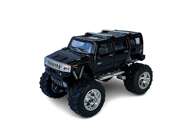 Miniatura Hummer H2 Bigfoot Preto Metal 1:40
