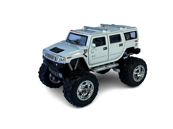 Miniatura Hummer H2 Bigfoot Branco Metal 1:40