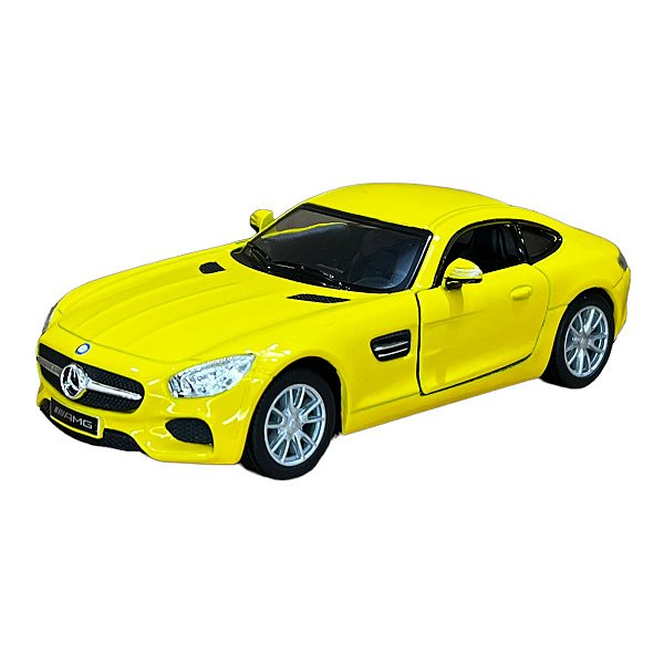 Miniatura Mercedes Benz Amg Gt Amarelo Metal 1:36