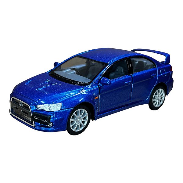 Miniatura Mitsubishi Lancer Evolution X Azul Metal 1:36