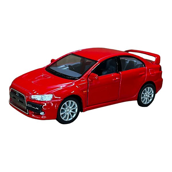 Miniatura Mitsubishi Lancer Evolution X Vermelho Metal 1:36