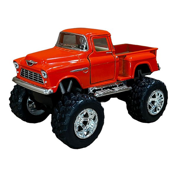 Miniatura Chevrolet Chevy Stepside Big Foot Laranja 1:32