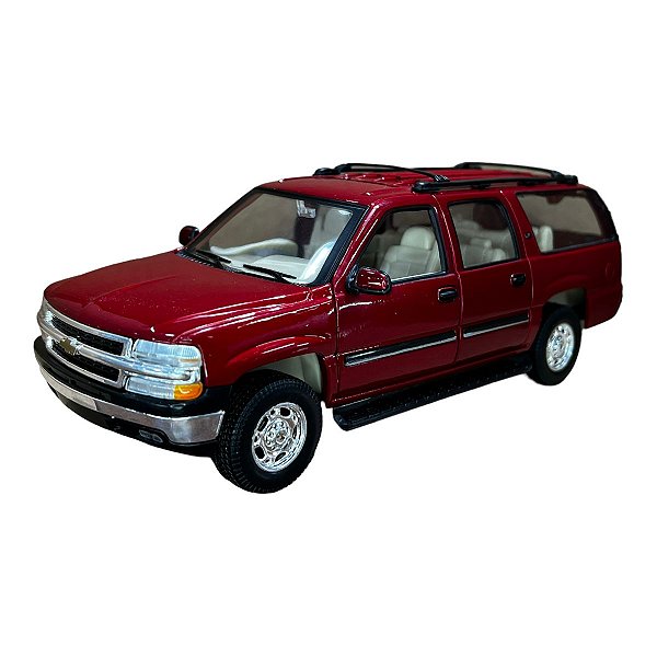 Miniatura Chevrolet Suburban LT 2000 Vermelho Metal 1:24