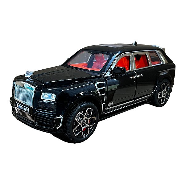 Miniatura Rolls Royce Cullinan Acende Luz E Som Metal 1:24