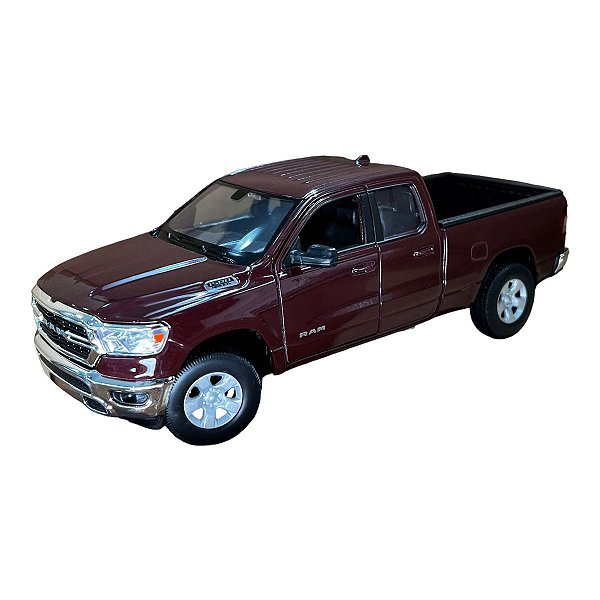 Miniatura Dodge Ram Bordô Metal Welly 1:24