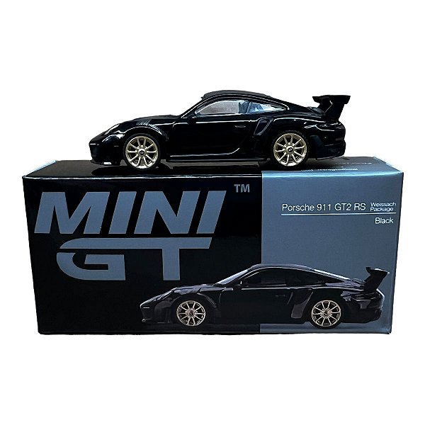 Miniatura Porsche 911 GT2 RS MiniGT Preto 1:64