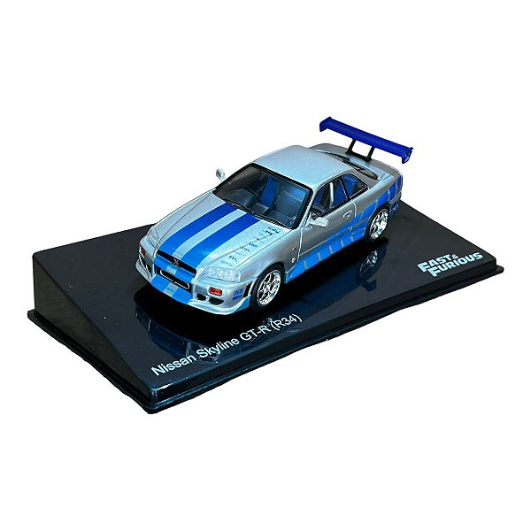 Miniatura Velozes e Furiosos Nissan Skyline GTR R34 1:43