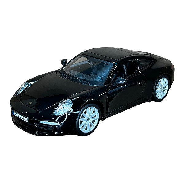 Miniatura Porsche 911 Carrera S Preto Metal 1:24