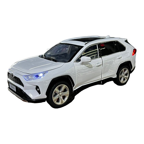 Miniatura Toyota Hav4 Branco Acende Luz E Som Metal 1:24