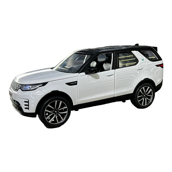Miniatura Land Rover Discovery Branco Acende Luz E Som 1:24