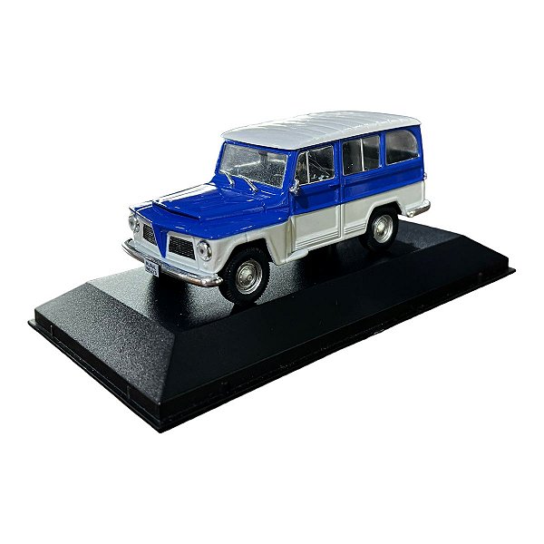 Miniatura Rural Willys Azul Customizado Metal 1:43
