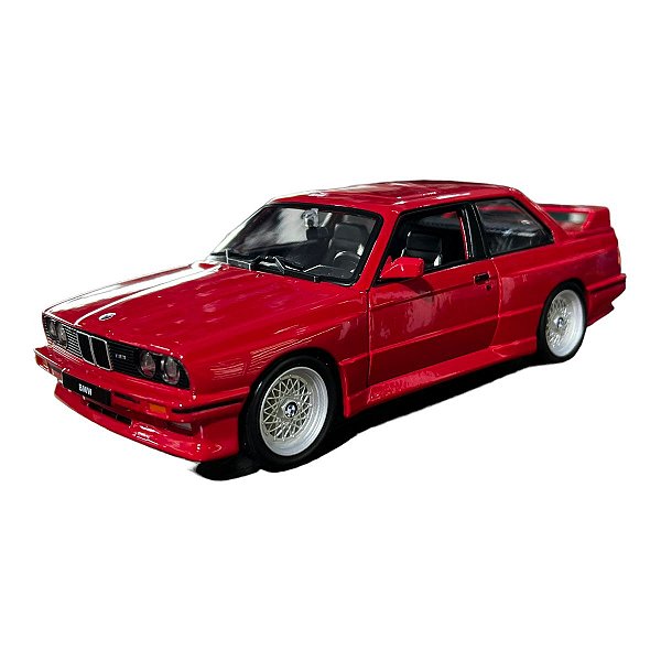 Miniatura BMW M3 Vermelho Burago Metal 1:24