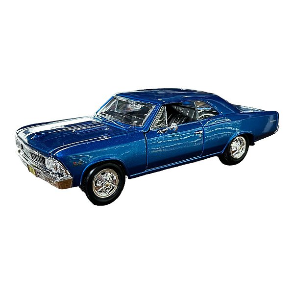 Miniatura Chevrolet Chevelle SS 396 1966 Azul Metal 1:24