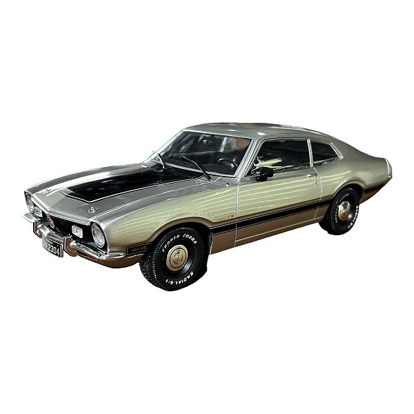 Miniatura Ford Maverick Gt 302-v8 1974 Prata Metal 1:24