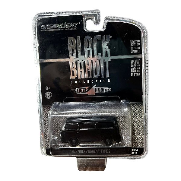 Miniatura VW Kombi Type 2 Black Bandit 1978 1:64