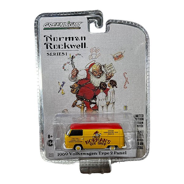 Miniatura Volkswagen Kombi Type 2 Panel 1969 Greenlight 1:64