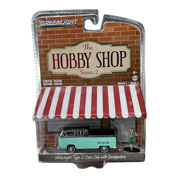 Miniatura VW Kombi Type 2 Crew Cab With Greenlight 1:64