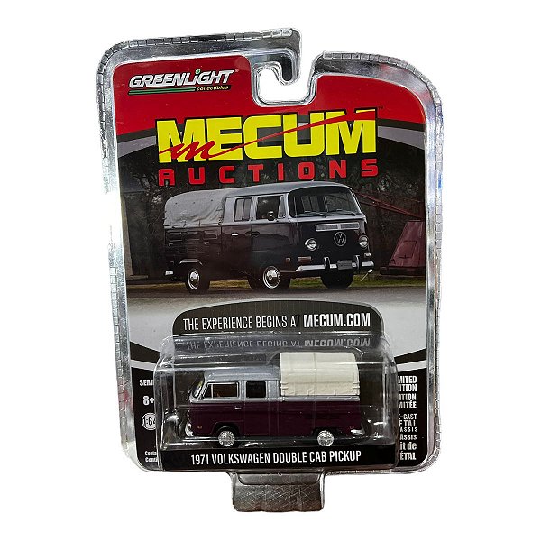 Miniatura VW Kombi Double Cab Pickup 1971 Greenlight 1:64