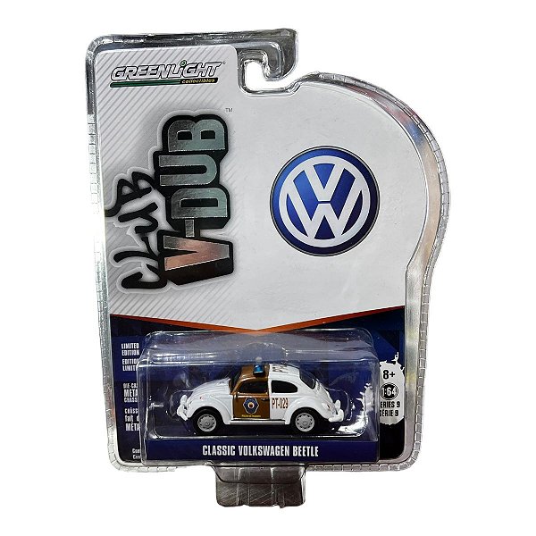 Miniatura Volkswagen Fusca Beetle Police Greenlight 1:64