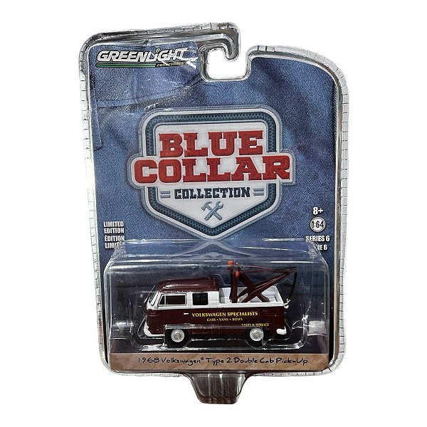 Miniatura VW Kombi T2 Double Cab Pickup 1968 Greenlight 1:64