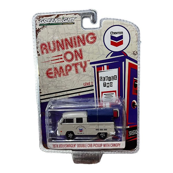 Miniatura VW Kombi T2 Double Cab Pickup 1974 Canopy 1:64