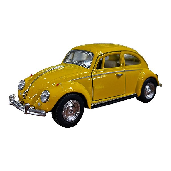 Miniatura Volkswagen Fusca 1967 Amarelo 1:32