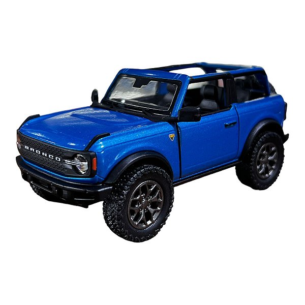 Miniatura Ford Bronco Azul Teto aberto Metal 1:34