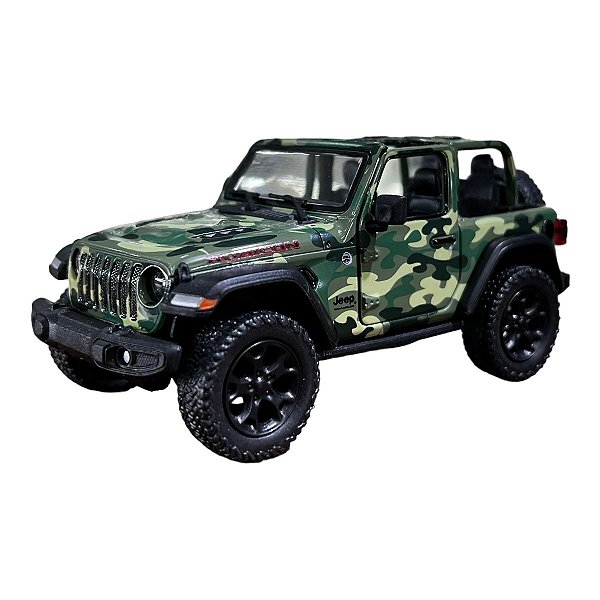 Miniatura Jeep Wrangler Rubicon Verde Camuflado 1:34