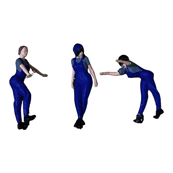 Miniatura Boneco 3 Mulheres Pack5 1:64