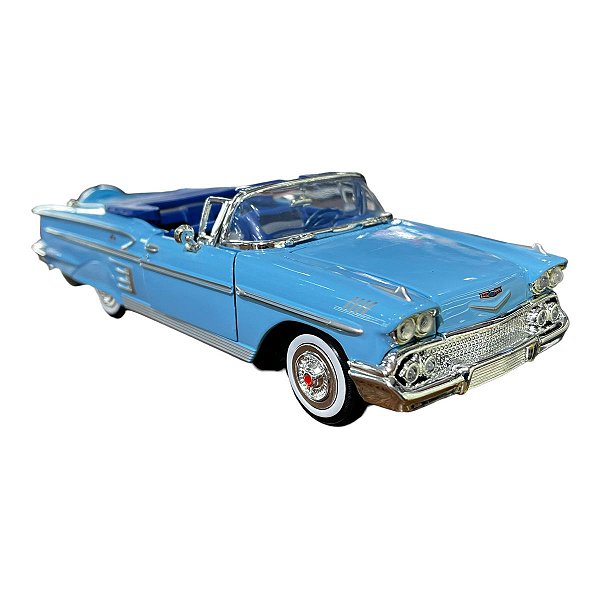 Miniatura Chevy Impala 1958 Azul 1:24