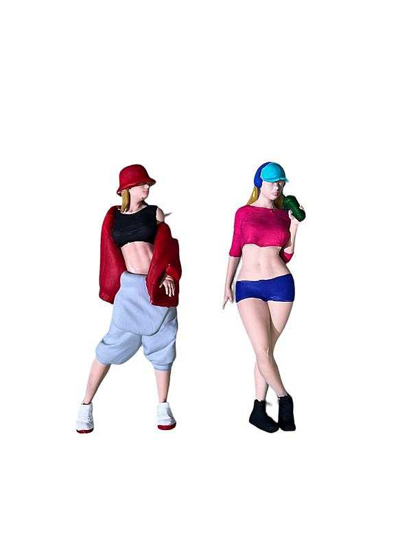 Miniatura Boneco 2 Mulheres Kit 1 1:24