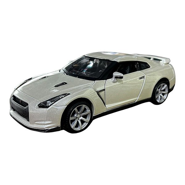 Miniatura Nissan GTR R35 Branco Metal 1:24