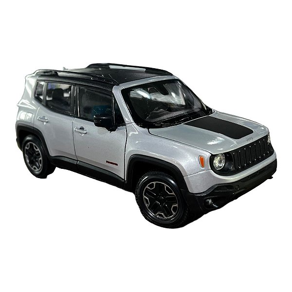 Miniatura Jeep Renegade Prata Metal 1:24