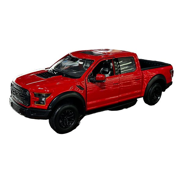 Miniatura Ford F150 Raptor Vermelho Motormax Metal 1:24