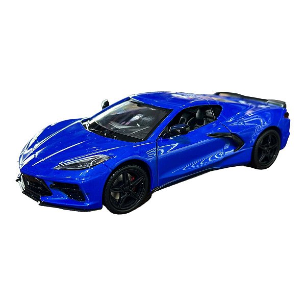 Miniatura Chevrolet Corvette C8 Azul Metal 1:24