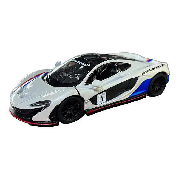 Miniatura McLaren P1 Racing Branco Metal 1:36