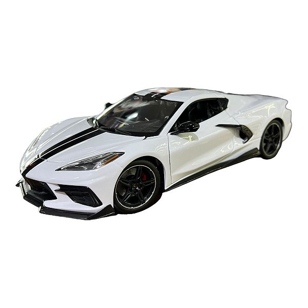 Miniatura Chevrolet Corvette C8 Stingray Branco Maisto 1:18