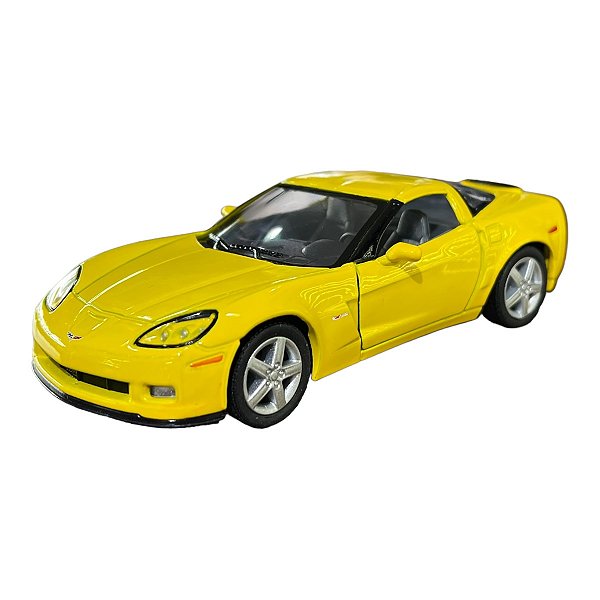 Miniatura Chevrolet Corvette C6 Z06 Amarelo Metal 1:36
