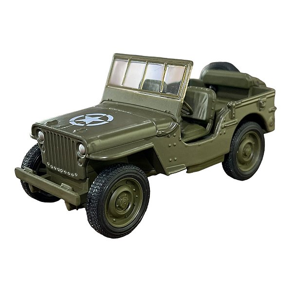 Miniatura Jeep Willys 1941 Exercito Militar Welly 1:38