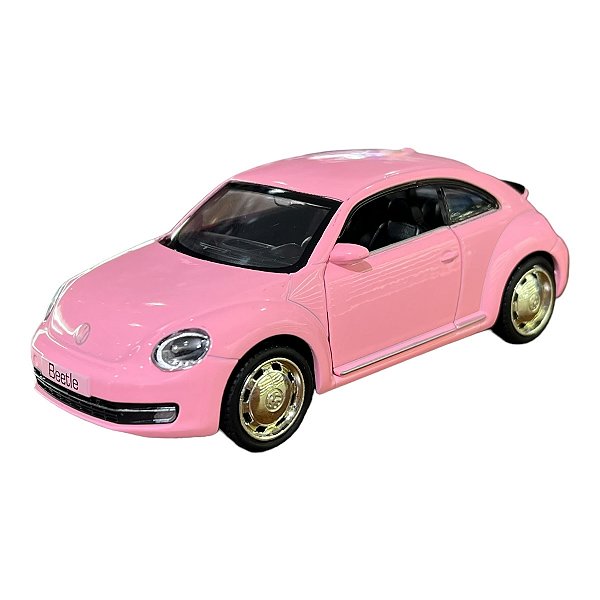 Miniatura Volkswagen New Beetle Fusca Rosa RMZ 1:32