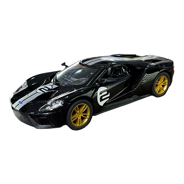 Miniatura Ford GT Heritage Preto Metal 1:38