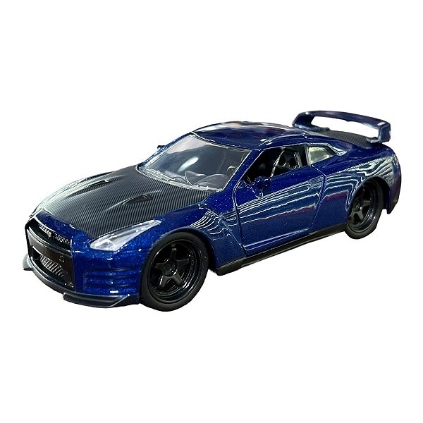 Miniatura Nissan GTR R35 Azul Brian Velozes e Furiosos 1:32