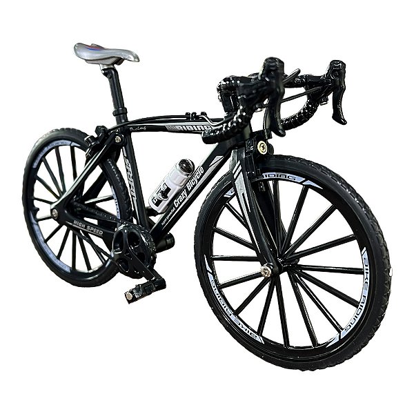 Miniatura Bicicleta Bike Sport Preto Metal 1:8