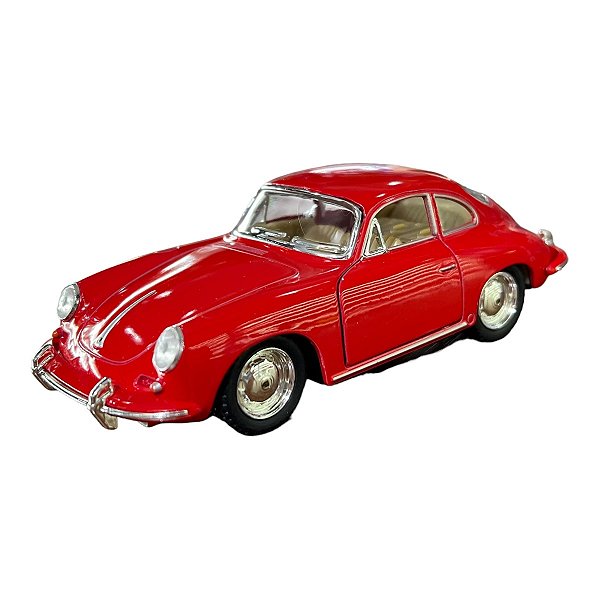 Miniatura Porsche 356 Carrera Vermelho Metal 1:32