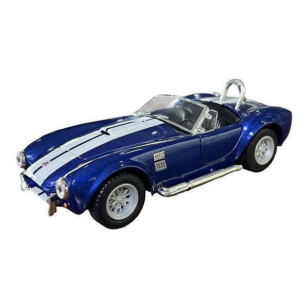 Miniatura Shelby Cobra 427 1965 Azul Metal 1:32