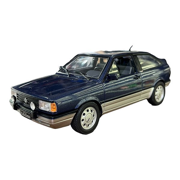Miniatura Volkswagen Gol GTI 1989 Azul Metal 1:24
